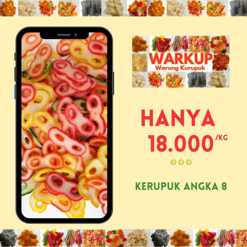 

Kerupuk Angka 8 Mentah