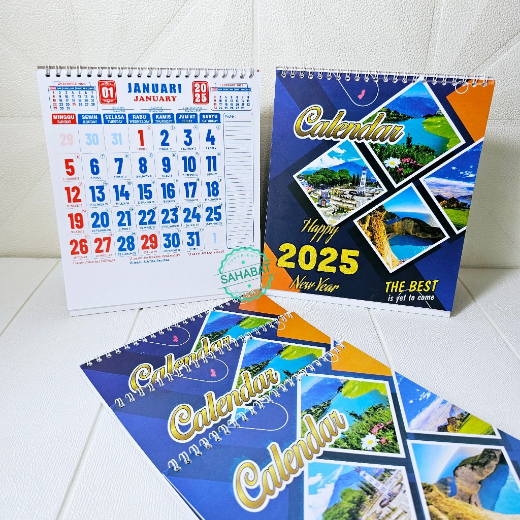 

KALENDER MEJA KERJA TAHUN 2025 UKURAN LEBIH BESAR 19,5 × 22 CM ADA MEMO DI SEBELAH ANGKA