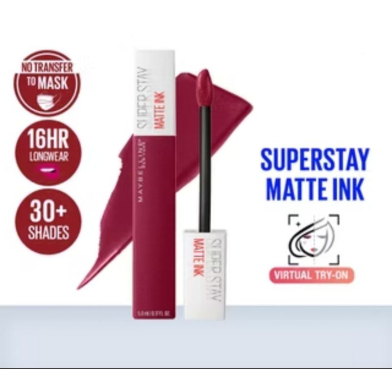 MAYBELLINE Superstay Matte Ink - 65 Seductress / Liquid Lipstick Waterproof Transf...