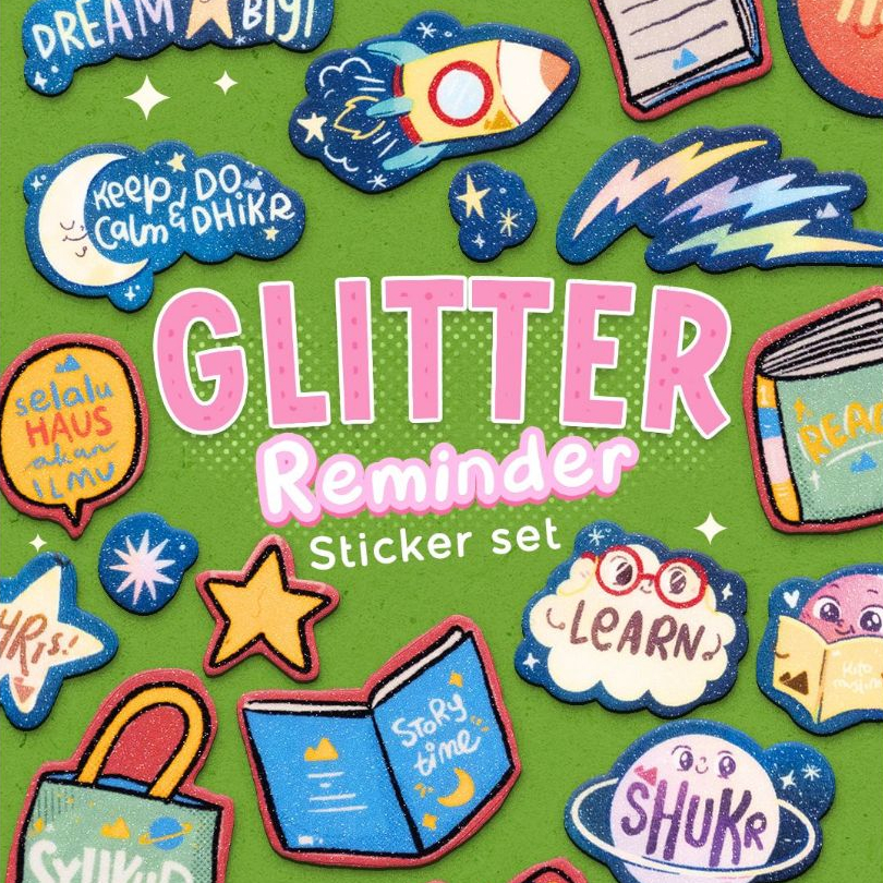 

Kita Muslim Glitter Reminder Sticker Set