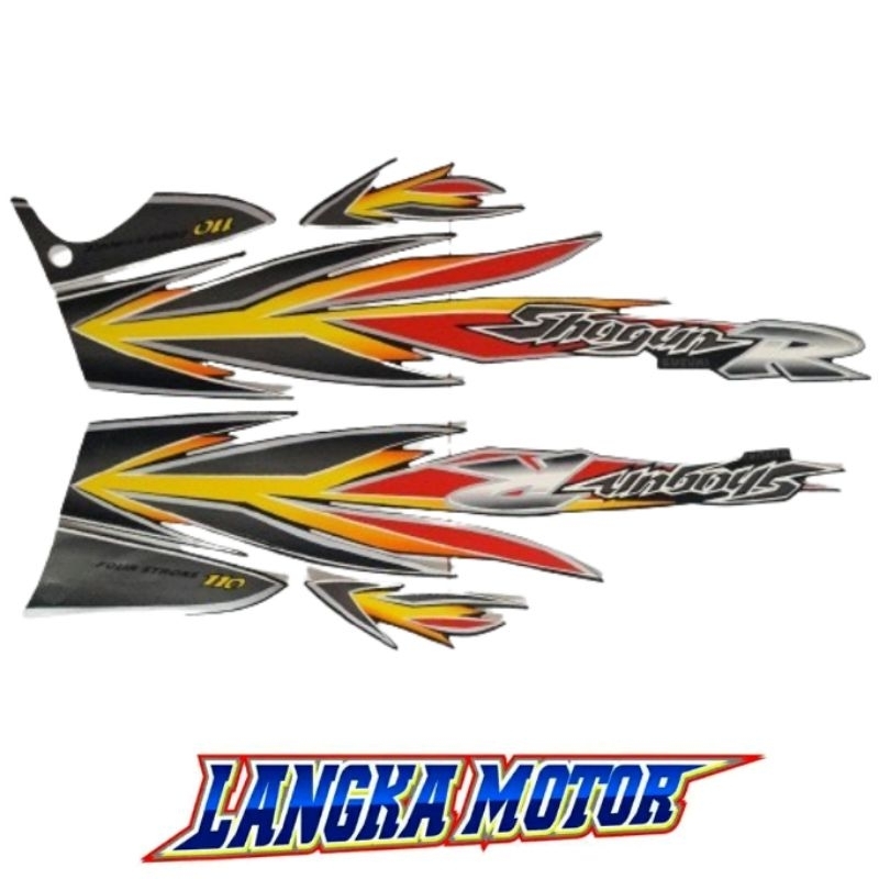 Shogun Striping Stiker bodi Suzuki SHOGUN 110 R