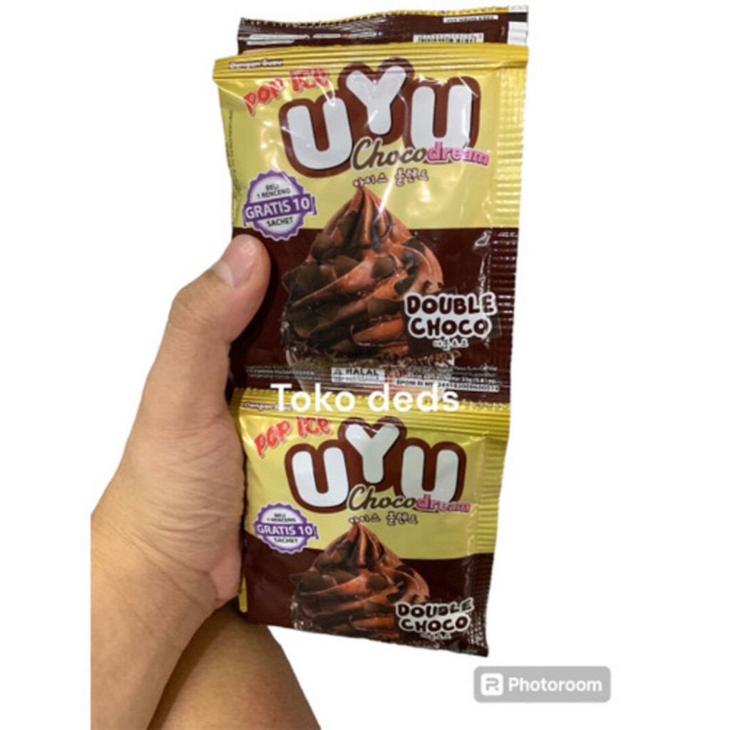 

POP ICE UYU Varian Rasa Double Choco 20 Sachet per Renteng