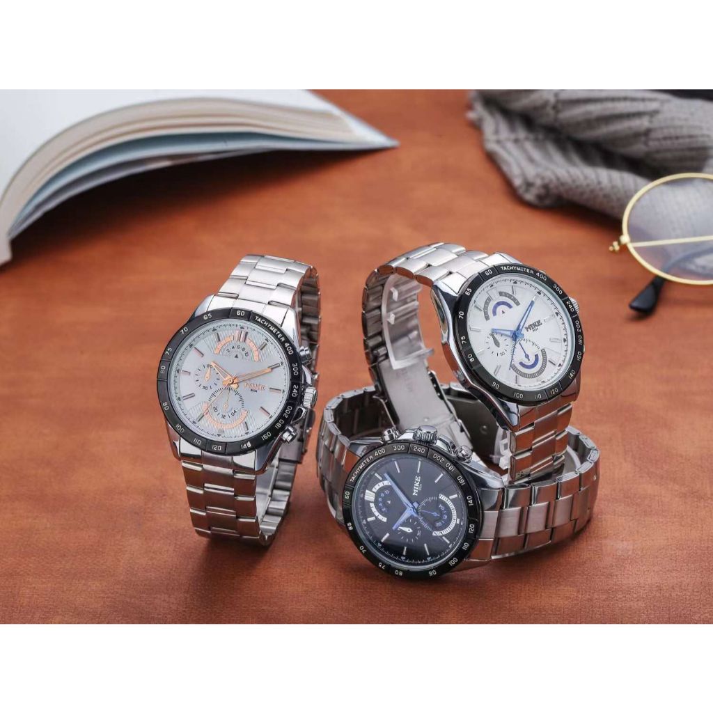 MK MIKE JAM TANGAN PRIA/FREEBOX+BATTERAI CADANGAN/8834