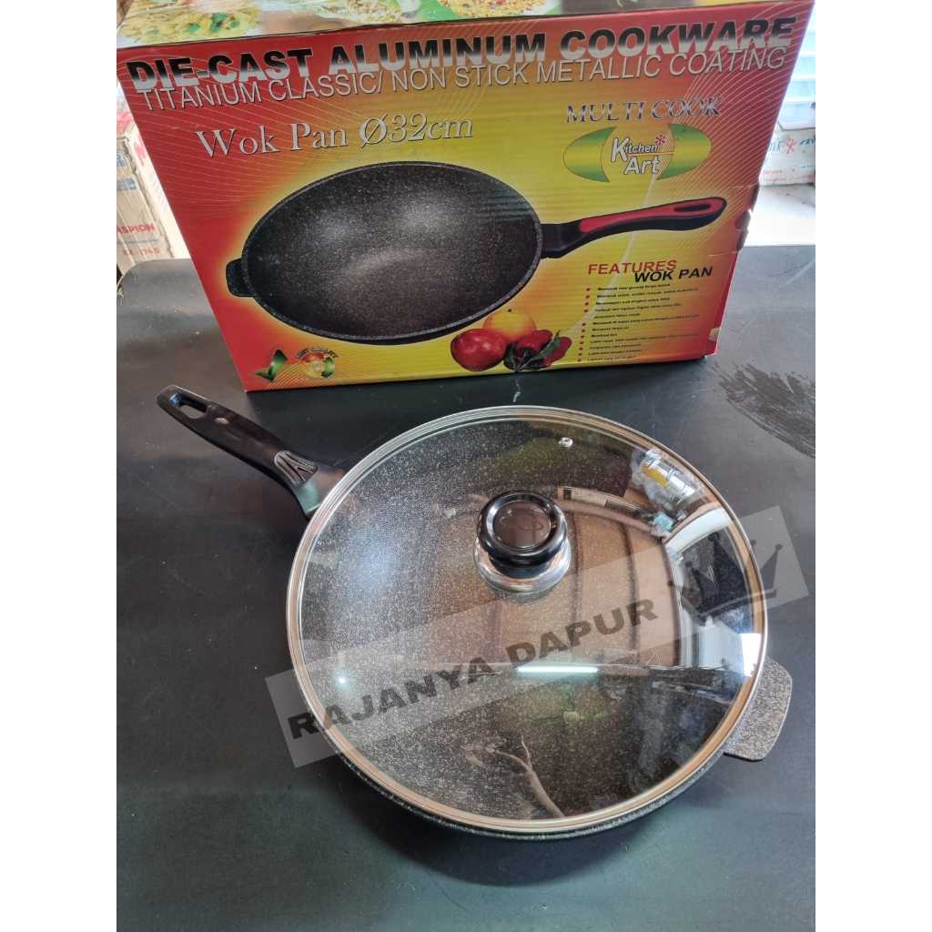 Wok pan primacook 32 cm - wok marble primacook 32cm