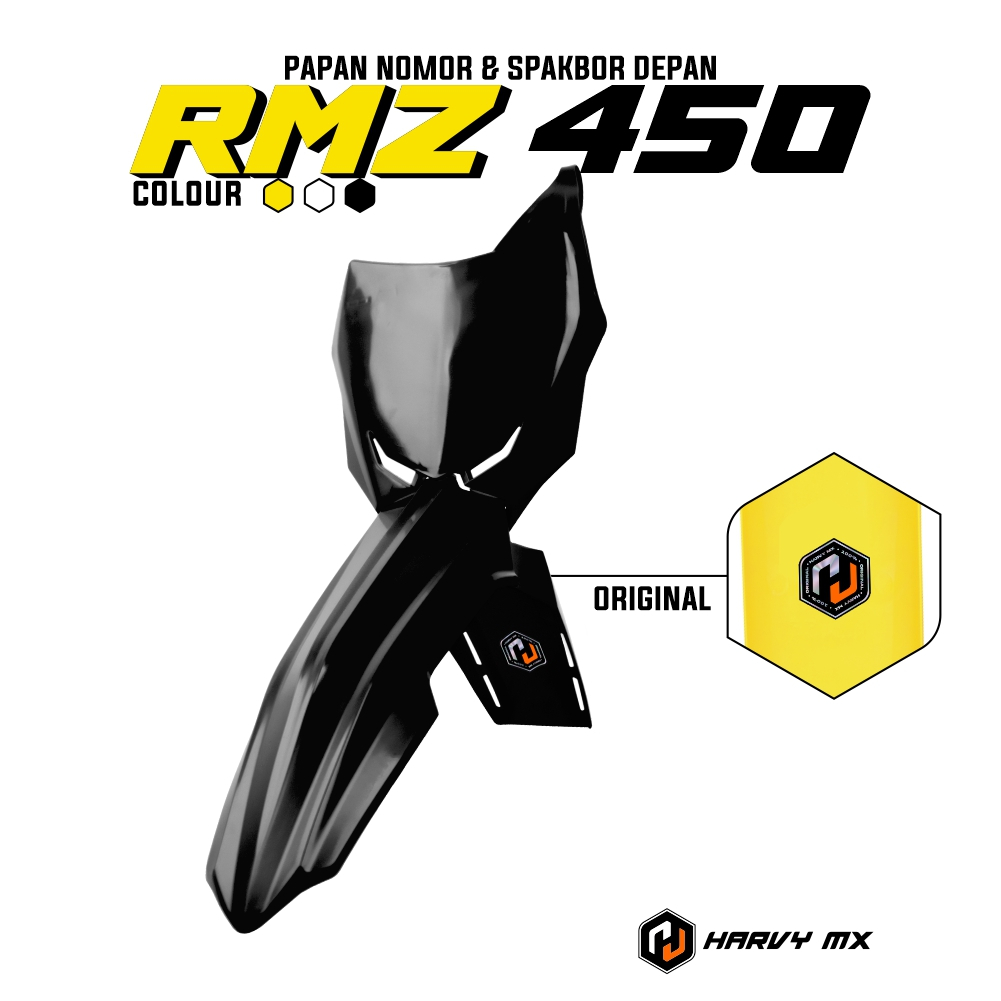 HARVYMX Spakbor Depan Papan Nomor Suzuki RMZ 450