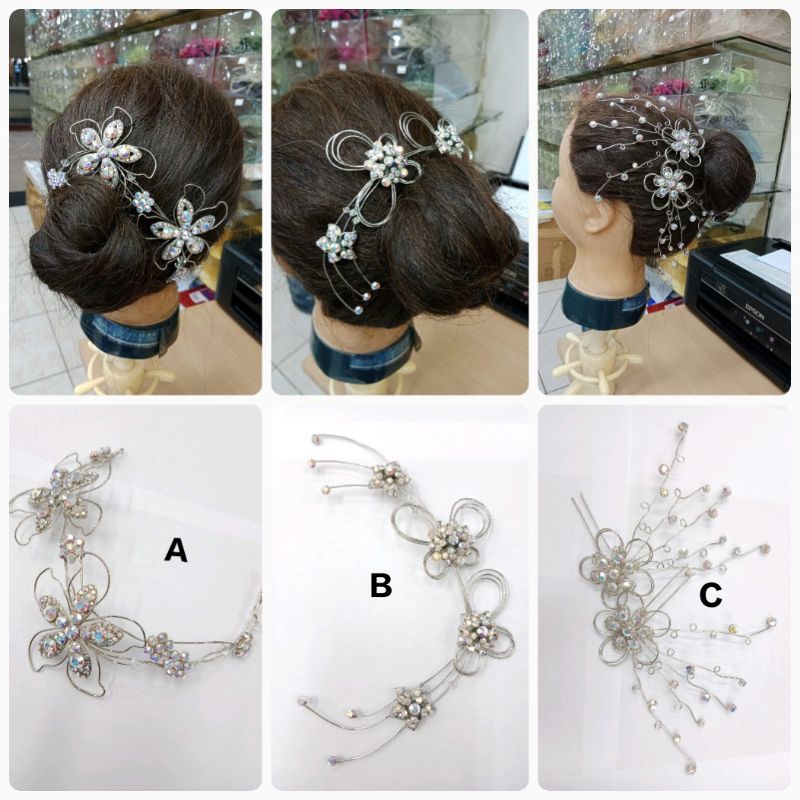 Hiasan Rambut Pengantin Headpiece Jepit Pengantin Wedding / Headpiece Bunga