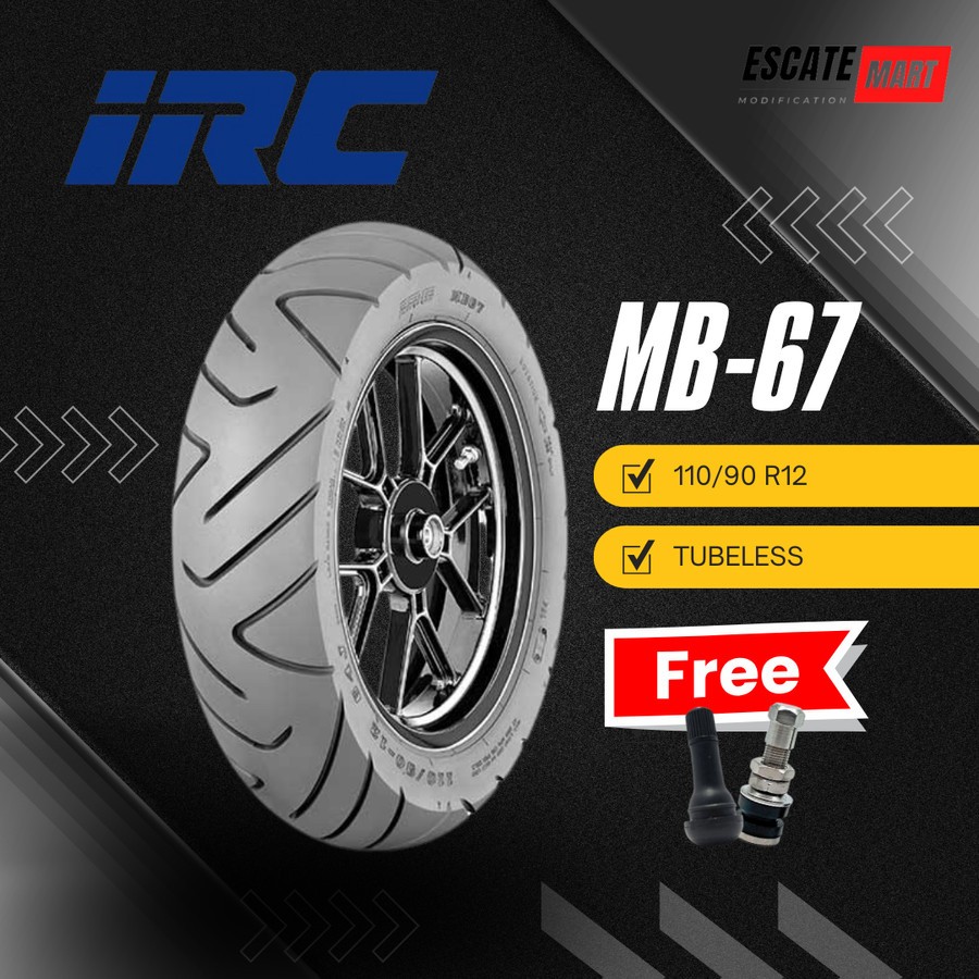 IRC MB-67 110/90-12 Tubeless - Ban Motor IRC MB67 110/90 Ring 12 Tubeless