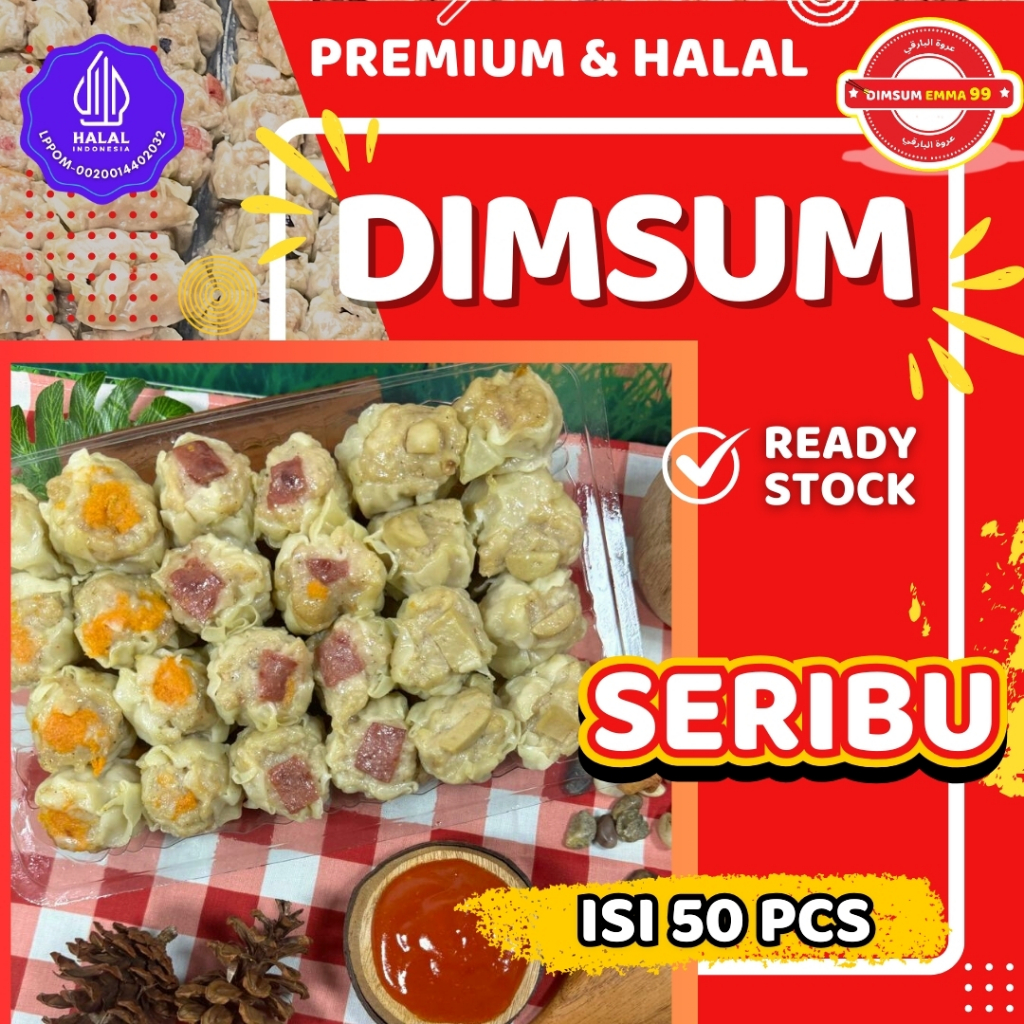

NEW!! Dimsum Mini Frozen & Hangat isi 50 pcs Gratis Saos Merah