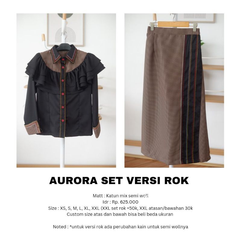 Aurora Set Versi Rok By Sacoll/One set sacoll/Koleksi Terbaru sacoll/one see kekinian