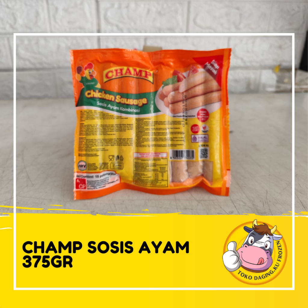 

Champ - Sosis Ayam 375GR Frozen Food Sosis Halal Higenis