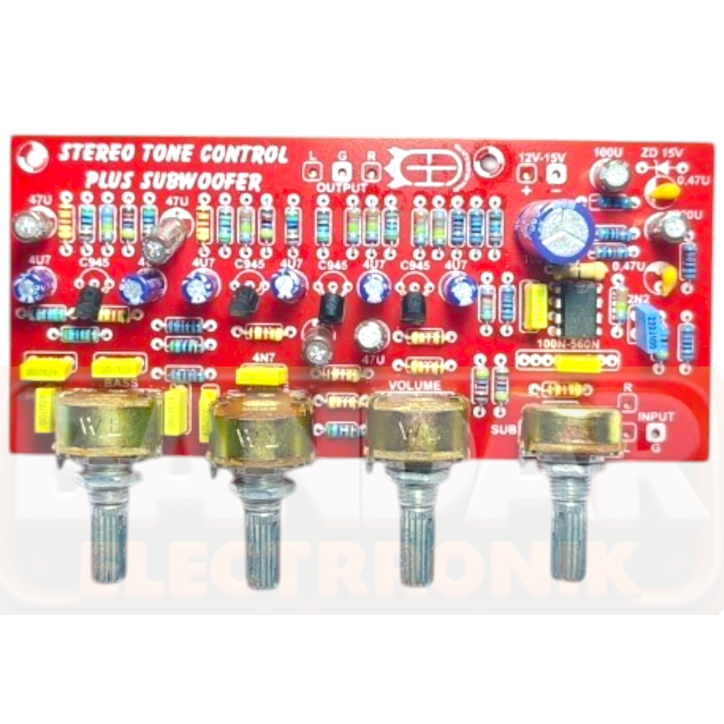 Tone control Stereo 4 Potensio Tone 4 pot stereo subwofer