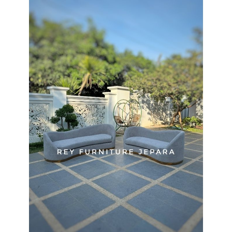 SOFA MINIMALIS MODERN KAKI STAINLESS MODEL TERBARU