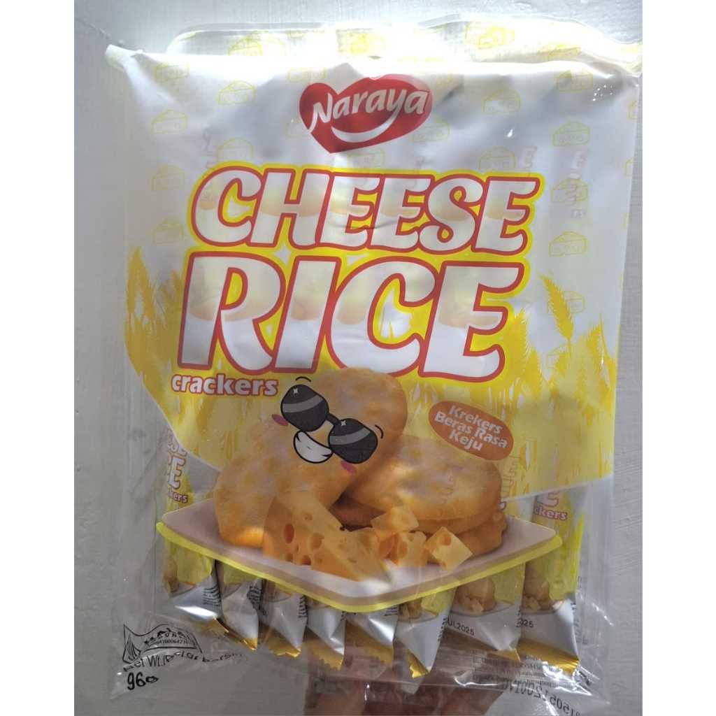 

Naraya Cheese Rice Crackers Krekers Beras Rasa Keju 96gram Isi 16pcs