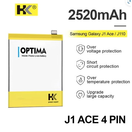 HK Optima Baterai Samsung Galaxy J1 Ace / J110 2520mAh 3.8V Double IC