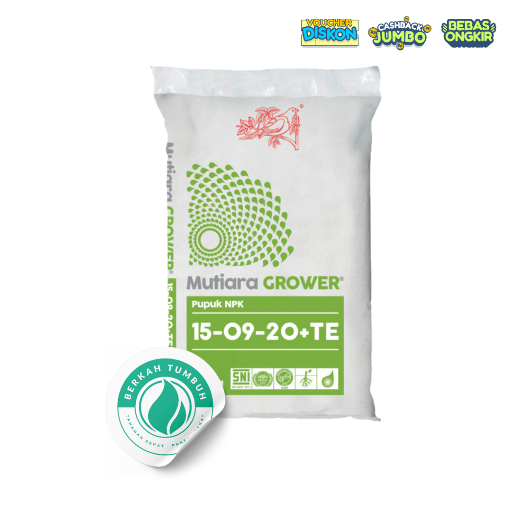 PUPUK NPK MUTIARA GROWER 15-09-20 REPACK 2KG