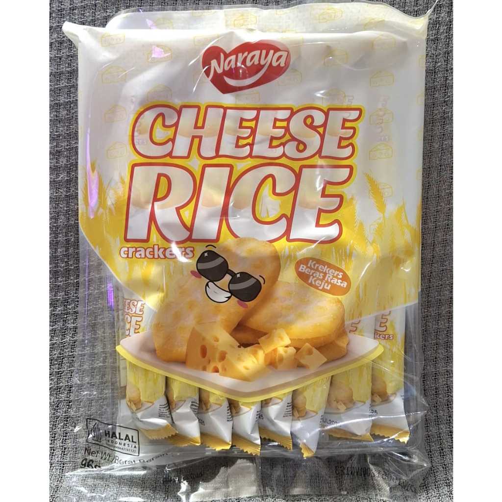 

Naraya Krekers Beras Rasa Keju Cheese Rice Crackers Kemasan 96gram