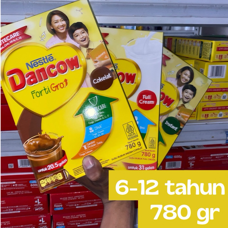 

Dancow fortigro Instan/Full cream/Coklat 780 gram || susu anak 6-12 tahun