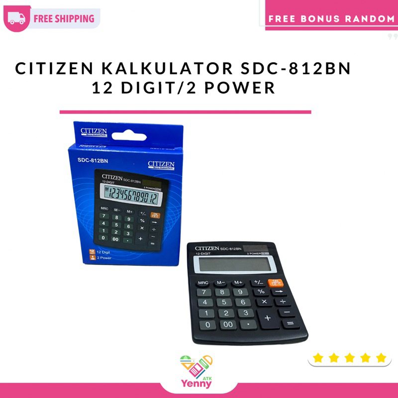 

Cintizen Kalkulator 12 Digit 2 Power Micro Human Tech SDC-812BN