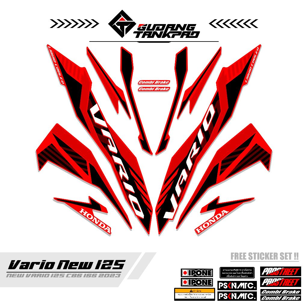 STRIPING VARIO 125 CBS NEW LIS BODY KODE 3 STIKER VARIASI / STRIPING VARIO 125 CBS LIST BODY STRIPIN