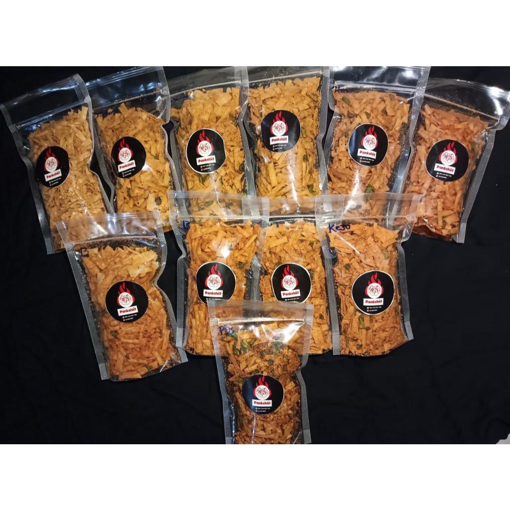 

Kripik Pangsit Daun Jeruk Pedas