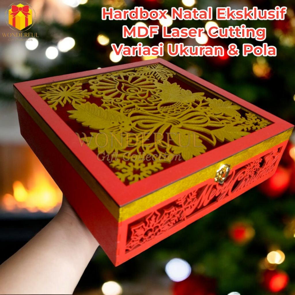 

Gift Box Natal / Christmas Hampers Hardbox / Box MDF Laser Cutting MDF.04
