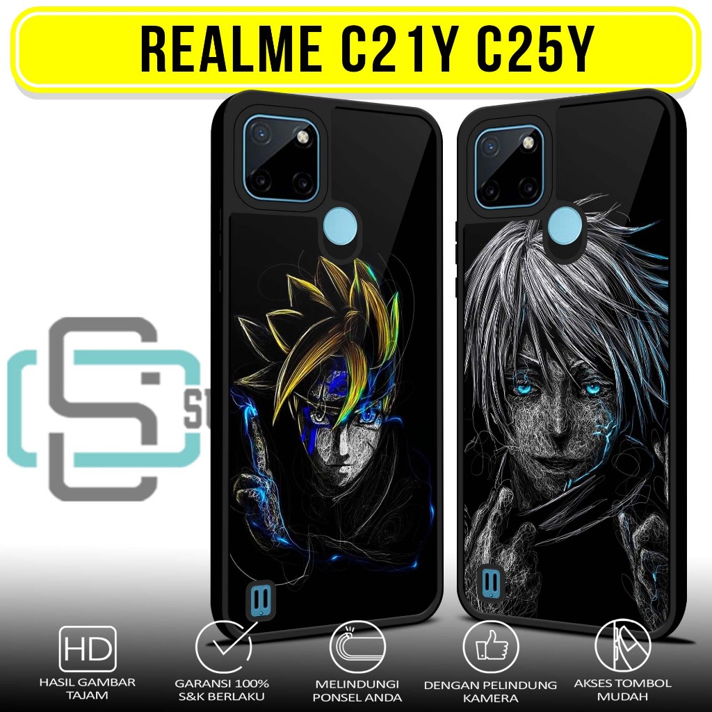 Case Hp For REALME C21Y REALME C25Y PEN SoftCase Glossy casing Handphone Silikon Glass