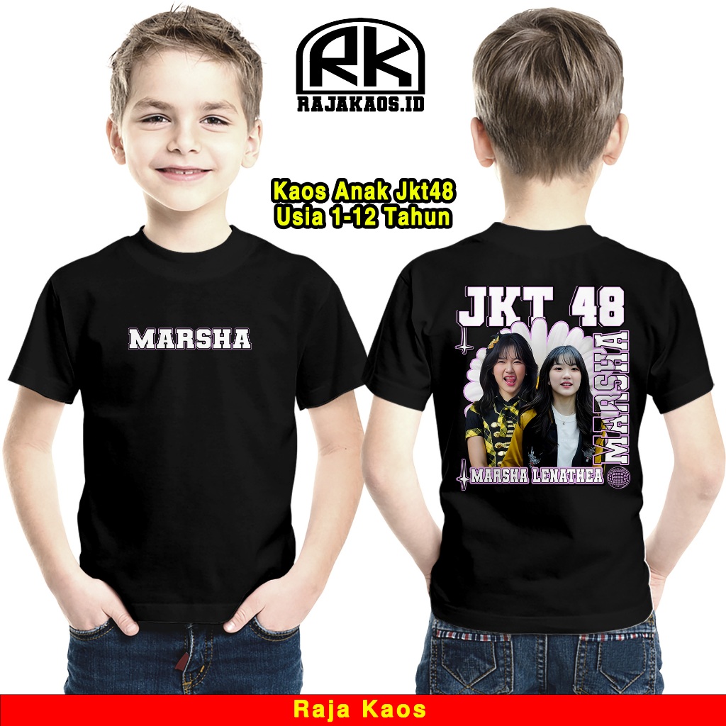 Kaos Anak Marsha JKT48 V1 - Kaos JKT48 - T-Shirt My Oshi Member JKT48 - Baju Streetwear Aesthetic