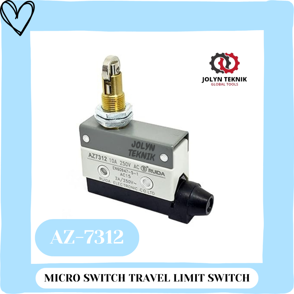 MICRO SWITCH TRAVEL LIMIT SWITCH AZ-7312 10A AC-15 DC-13 SAKLAR SENSOR WATERPROOF MOMENTARY LIMIT SW