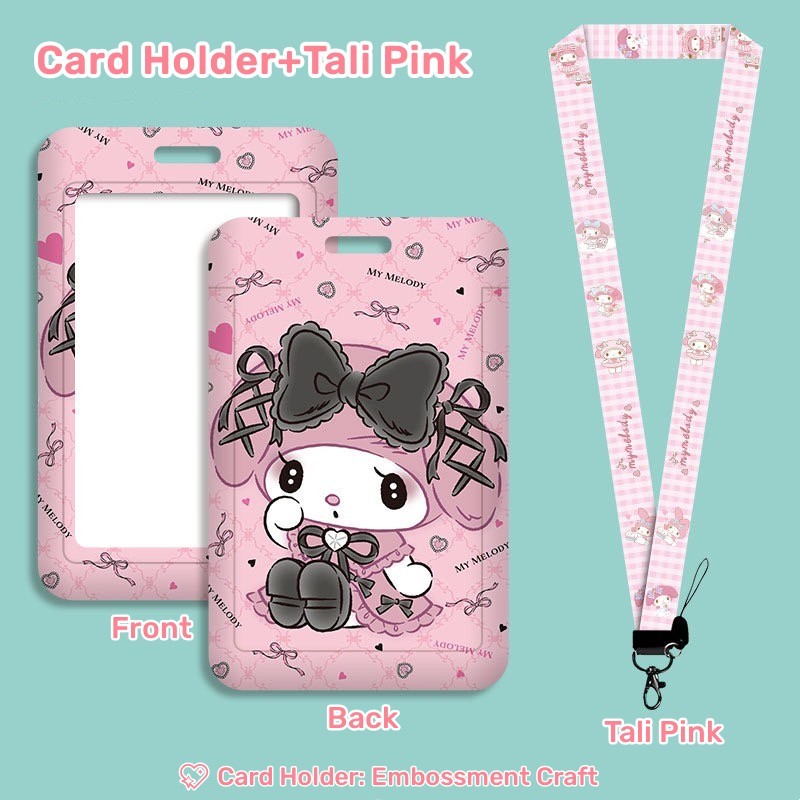 

Gantungan name tag ID card holder karakter Melod Tempat kartu nama kredit polaroid Tali lanyard gantung leher untuk sekolah kantor pelajar