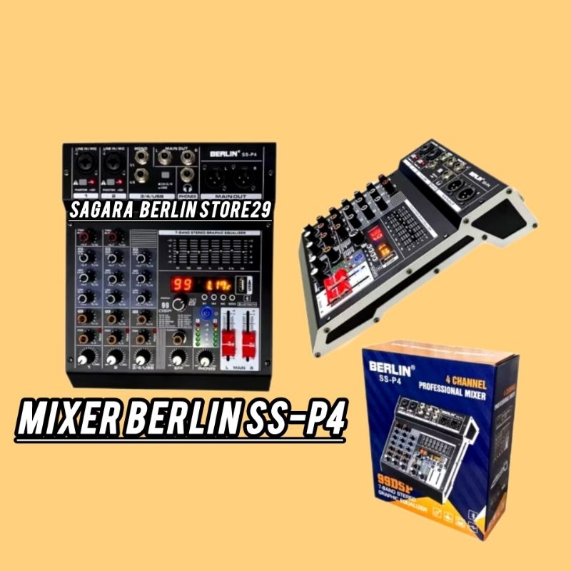 AUDIO MIXER BERLIN SS-P4 ORIGINAL 4 CHANNEL MURAH