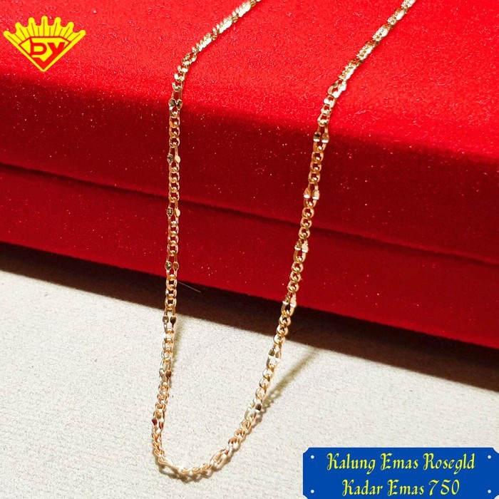 Kalung Rantai Emas Rosegold Kadar Emas 750