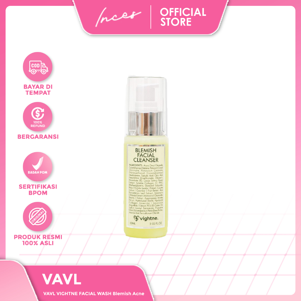 𝓲𝓷𝓬𝓮𝓼 - VIVA VIGHTNE FACIAL WASH Blemish Acne (vivalentine) BPOM / VAVL SABUN MUKA/ SABUN WAJAH