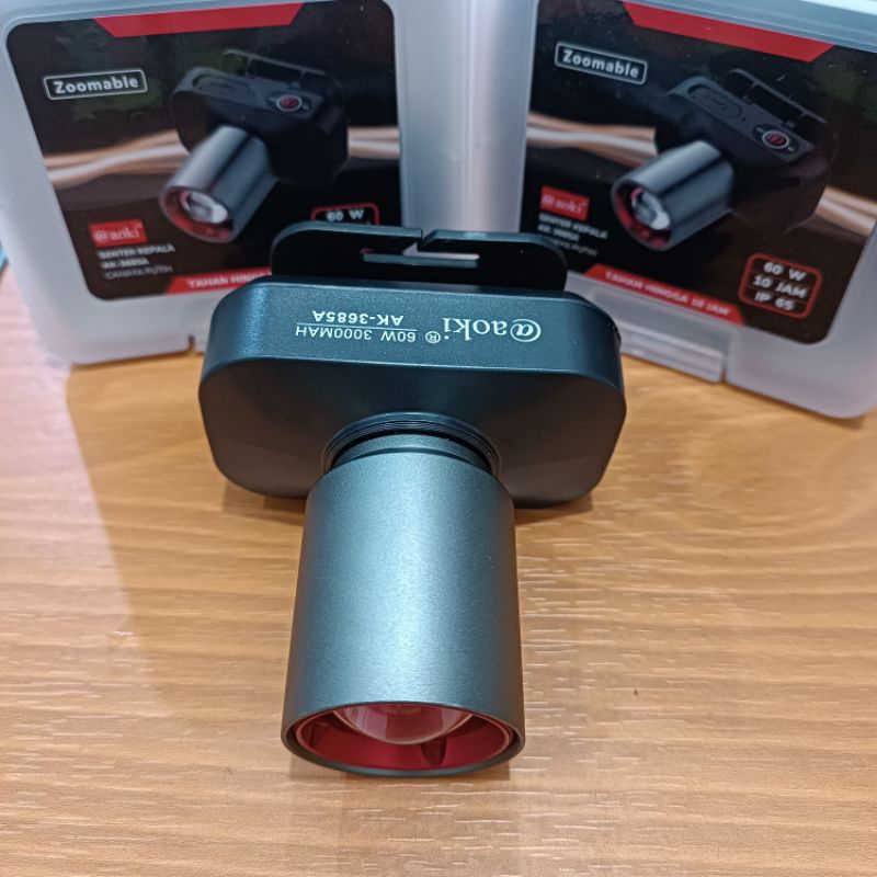 Senter kepala Zoom Aoki 60watt Cahaya Putih