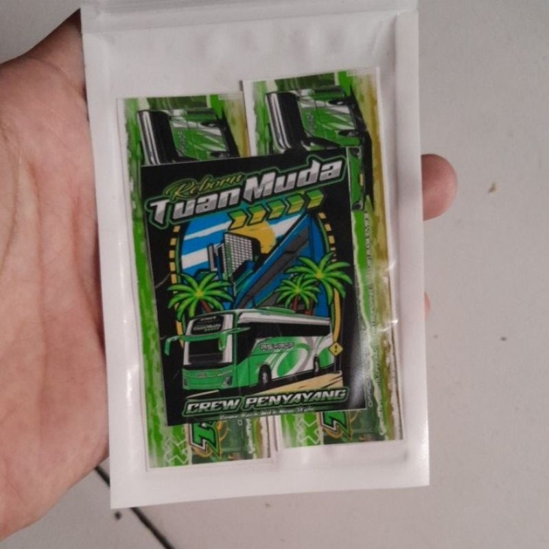 Sticker Bus TUAN MUDA ori/asli sesuai di pic isi 3