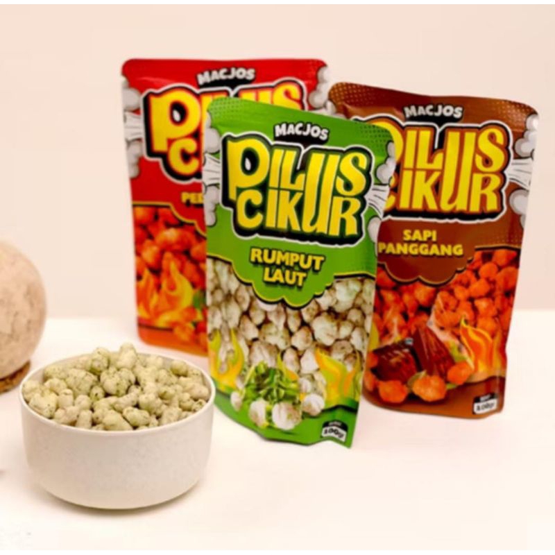 

Snack Macjos Pilus Cikur Aneka Rasa Kemasan Premium 100gr