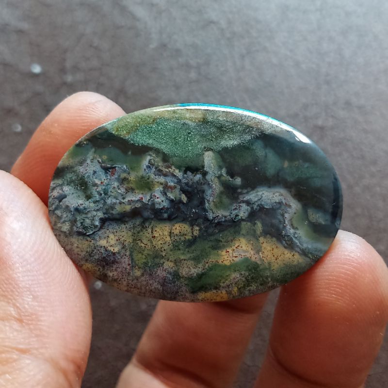 Batu Gambar Dewi Ular - Pancawarna Gambar. Bukan Batu Bacan Totol Bacan Majiko Black Opal Batu Marja