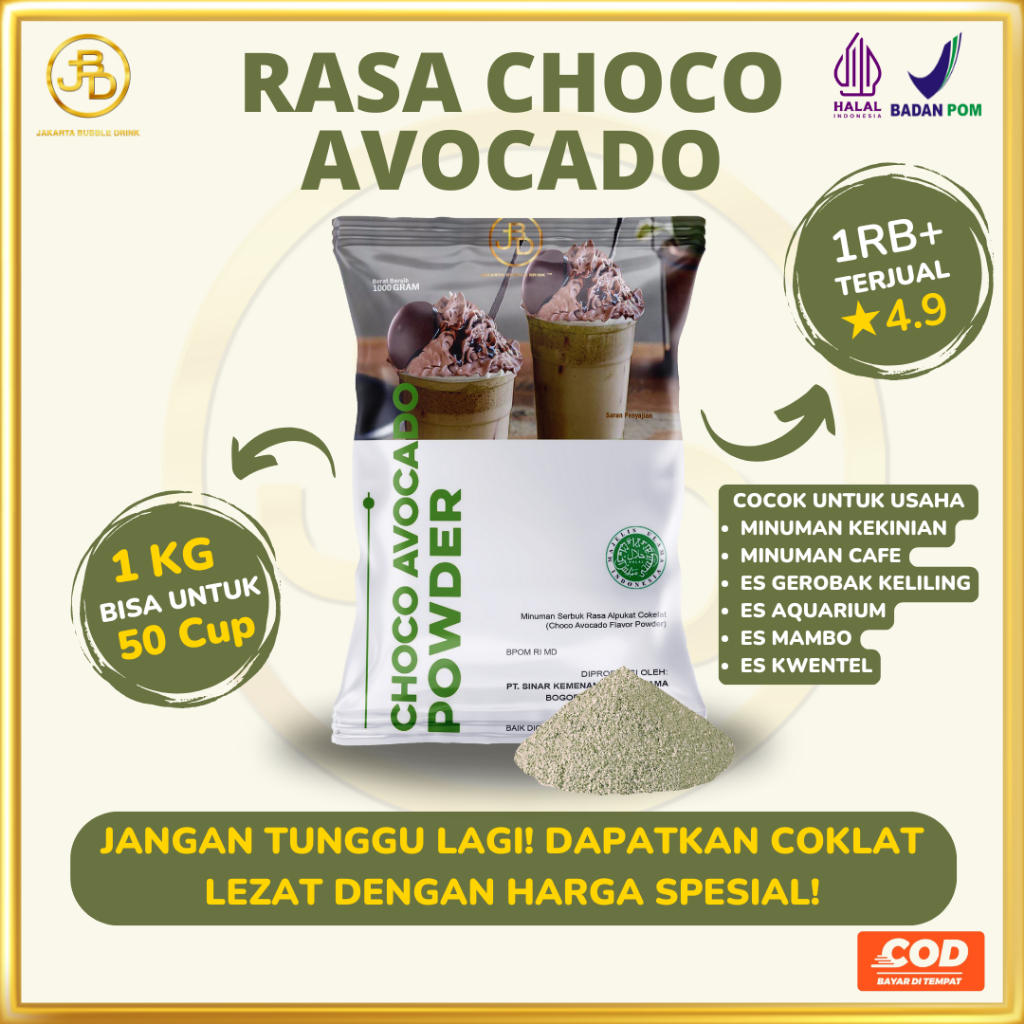 

Bubuk Minuman Premium CHOCO AVOCADO -Jakarta Bubble Drink | BPOM&HALAL