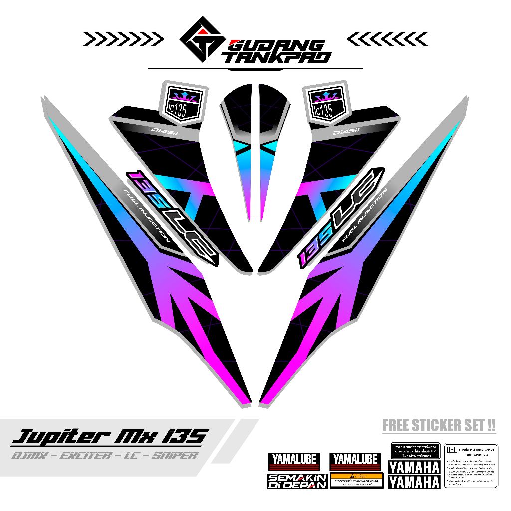 STRIPING MOTOR YAMAHA JUPITER MX OLD 135 / MTF 40 / STIKER STRIPING MX LAMA 135 / STRIPING MX OLD 13