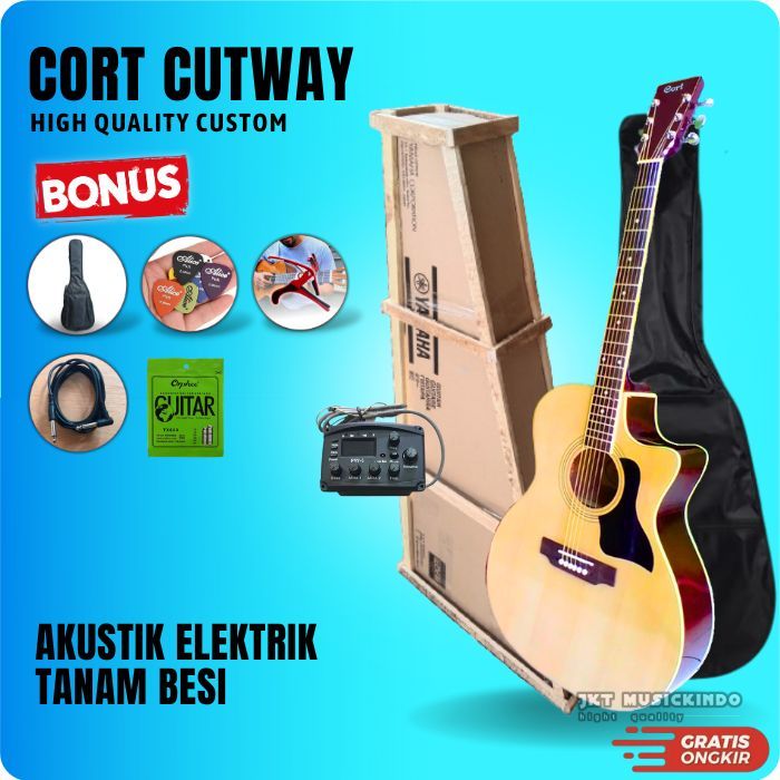 Gitar akustik elektrik CORT Guitar Akustik Elektrik Listrik CORT CUTWAY high quality