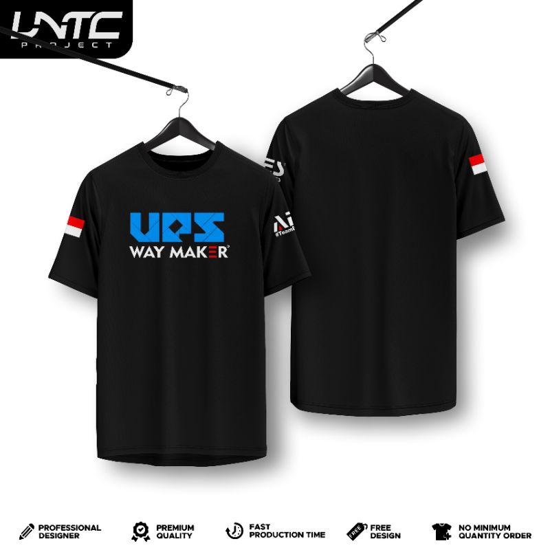 Kaos UPS Way Maker AES TeambullAES atasan lengan pendek