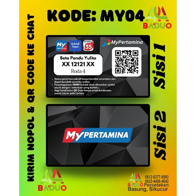 Kartu My Pertamina/ Id Card
