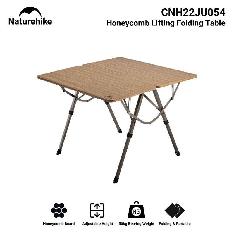 MEJA LIPAT NATUREHIKE CNH22JU054 HONEYCOMB BOARD PANEL LIFTING FOLDING TABLE CAMPING GLAMPING HIKING