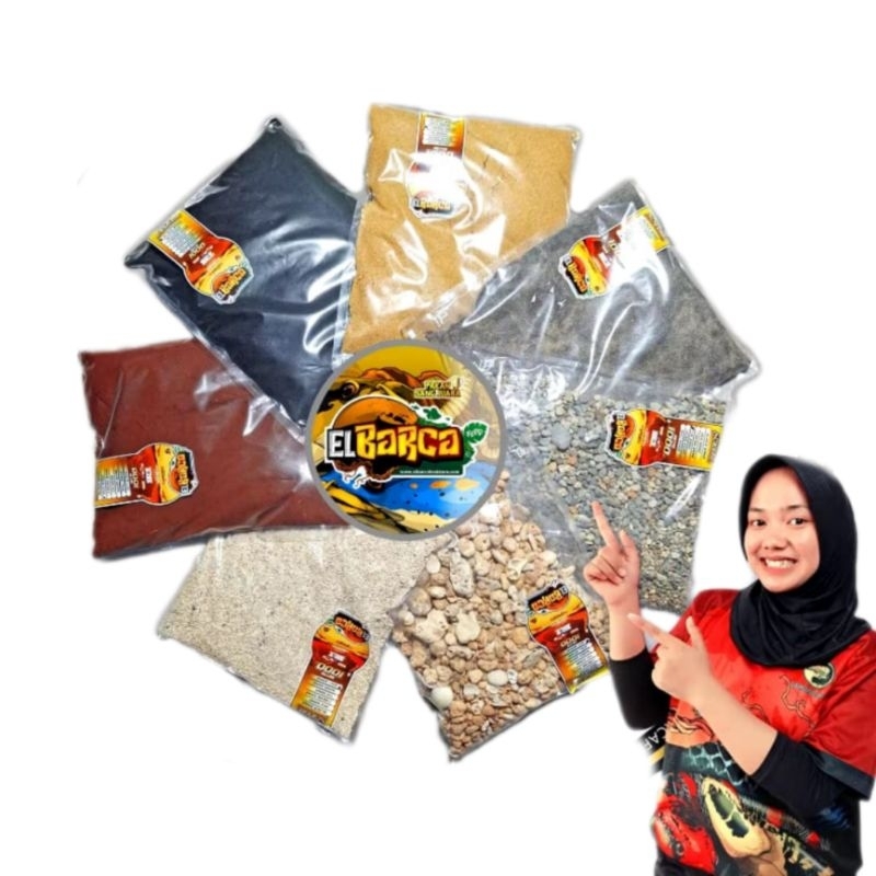 PASIR SUPER HALUS 0,1 BARCA Substrak Hiasan Dekorasi Aquarium Akuarium Tank Merah Hitam Red Black Sa