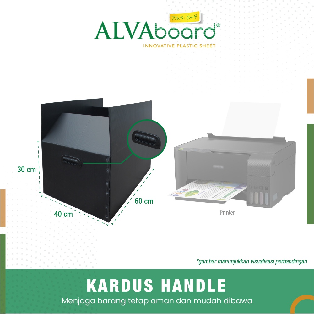 

Kardus Pindahan ALVAboard Handle Box Pengiriman Large Ukuran 6x4x3 cm P x L x T