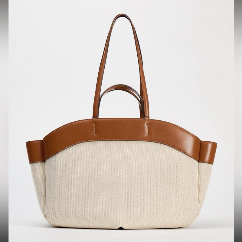 zara tote bag wanita zr canvas zz845