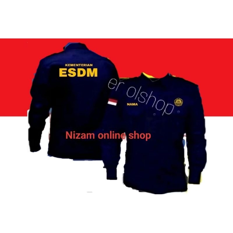 Kemeja kementrian ESDM seragam kementrian ESDM baju kementrian ESDM Pdh kementrian ESDM Kemeja kerja