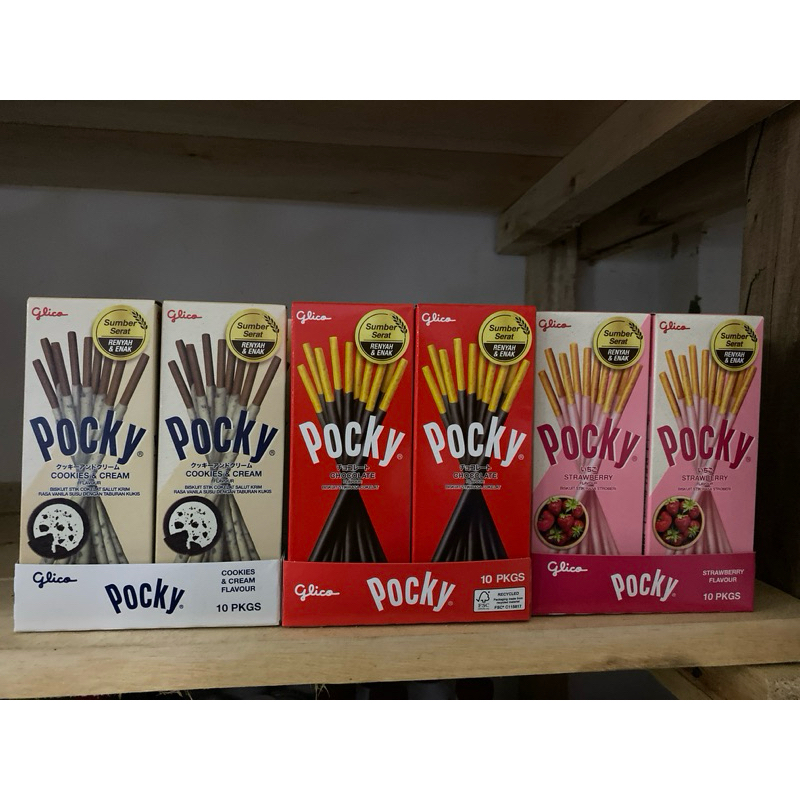 

Glico Pocky Cookis Makanan Stik isi 10