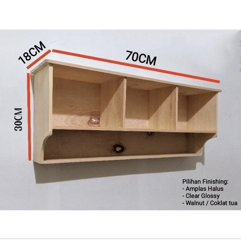 Rak Dapur / Rak Bumbu Besar / Rak Kayu Panjang 70CM