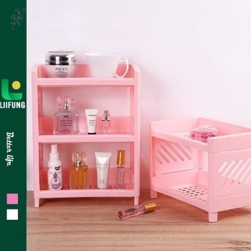 Spesial Rak Serbaguna Portable Murah  Meja Plastik Kosmetik Mini  Rak meja kecil multifungsi  Rak Da