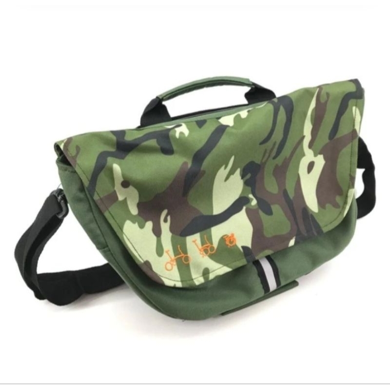 Tas Sepeda Depan Brompton Front Block Bag Army